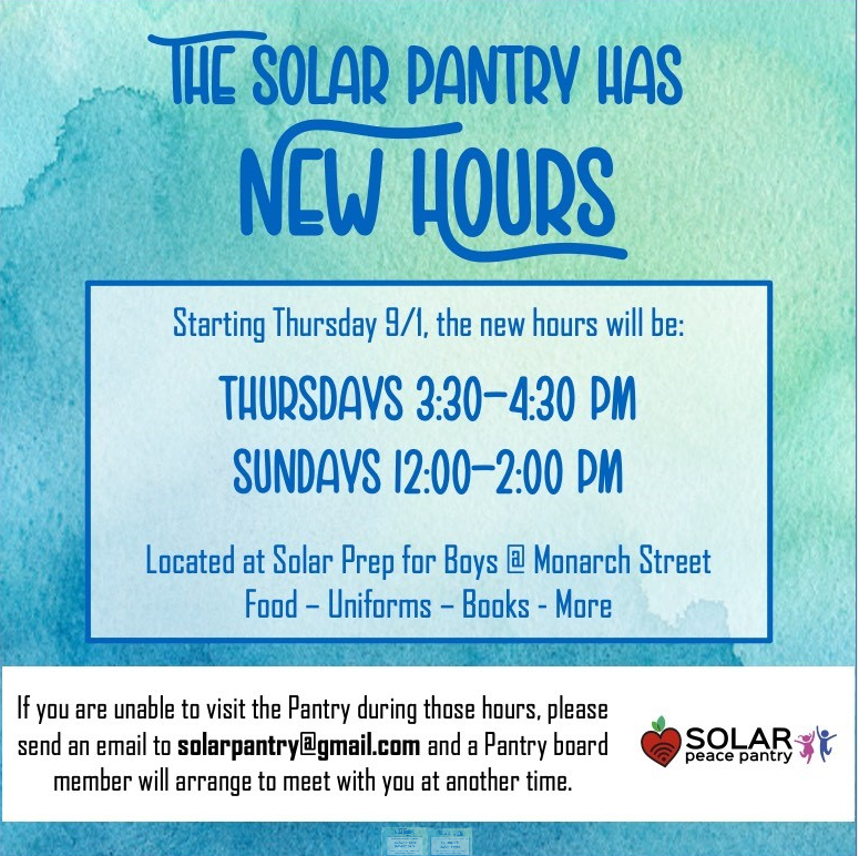 Solar Pantry New Hours